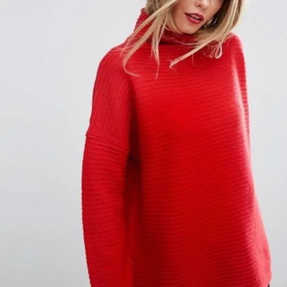 ✨ French Connection Baby Soft Ribbed Poppy Funnel Neck Sweater✨ - Picture 3 of 11